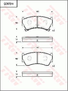 TRW GDB7044 - Тормозные колодки, дисковые, комплект autospares.lv