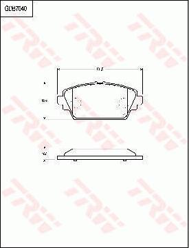 TRW GDB7040 - Тормозные колодки, дисковые, комплект autospares.lv