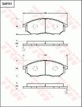 TRW GDB7042 - Тормозные колодки, дисковые, комплект autospares.lv