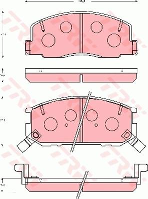 TRW GDB7050 - Тормозные колодки, дисковые, комплект autospares.lv