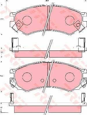 TRW GDB7037 - Тормозные колодки, дисковые, комплект autospares.lv