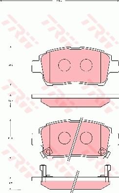 TRW GDB7075AT - Тормозные колодки, дисковые, комплект autospares.lv