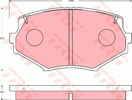 TRW GDB7078 - Тормозные колодки, дисковые, комплект autospares.lv