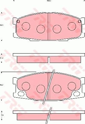 TRW GDB7100 - Тормозные колодки, дисковые, комплект autospares.lv