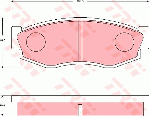 TRW GDB7132 - Тормозные колодки, дисковые, комплект autospares.lv