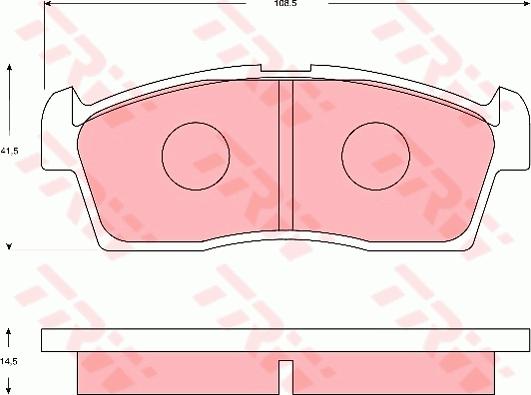 TRW GDB7128 - Тормозные колодки, дисковые, комплект autospares.lv