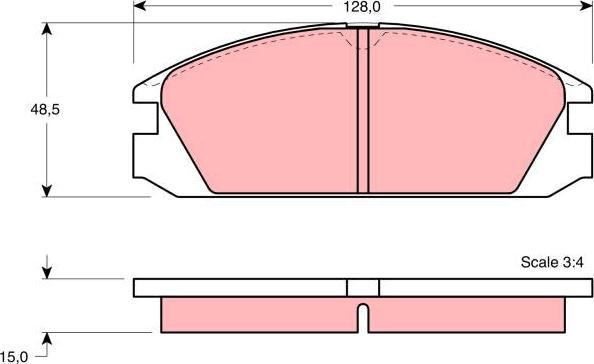 TRW GDB784 - Тормозные колодки, дисковые, комплект autospares.lv