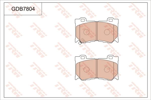 TRW GDB7804 - Тормозные колодки, дисковые, комплект autospares.lv
