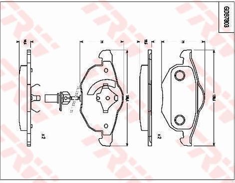 TRW GDB7803 - Тормозные колодки, дисковые, комплект autospares.lv