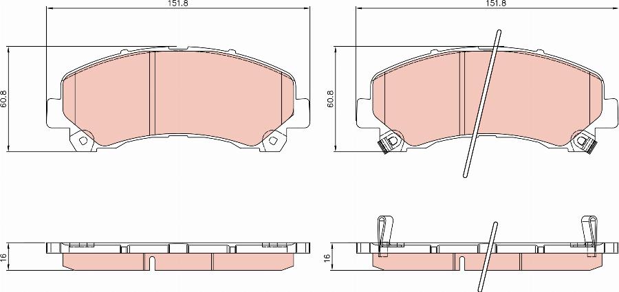 TRW GDB7881AT - Тормозные колодки, дисковые, комплект autospares.lv