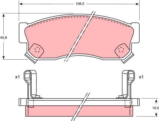 TRW GDB732 - Тормозные колодки, дисковые, комплект autospares.lv