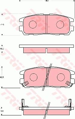 TRW GDB7205 - Тормозные колодки, дисковые, комплект autospares.lv