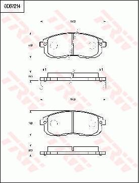 TRW GDB7214 - Тормозные колодки, дисковые, комплект autospares.lv