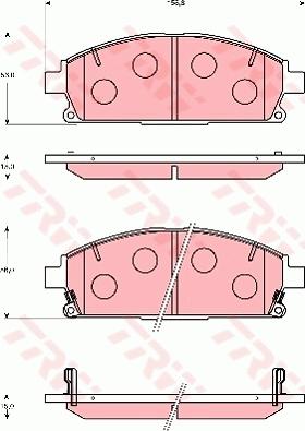 TRW GDB7235AT - Тормозные колодки, дисковые, комплект autospares.lv