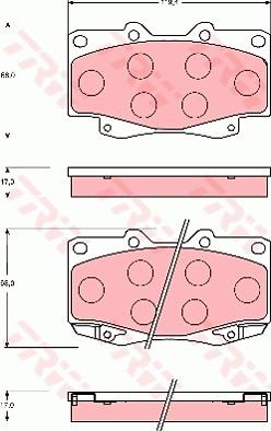 TRW GDB7222 - Тормозные колодки, дисковые, комплект autospares.lv