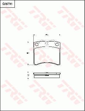 TRW GDB7741 - Тормозные колодки, дисковые, комплект autospares.lv