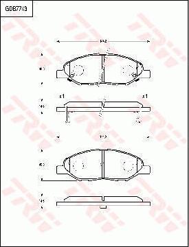 TRW GDB7743AT - Тормозные колодки, дисковые, комплект autospares.lv