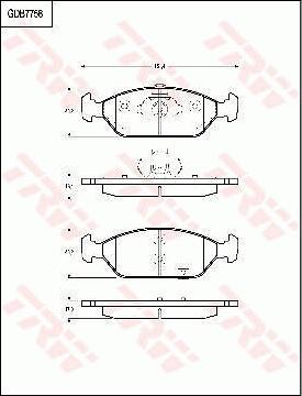 TRW GDB7758 - Тормозные колодки, дисковые, комплект autospares.lv