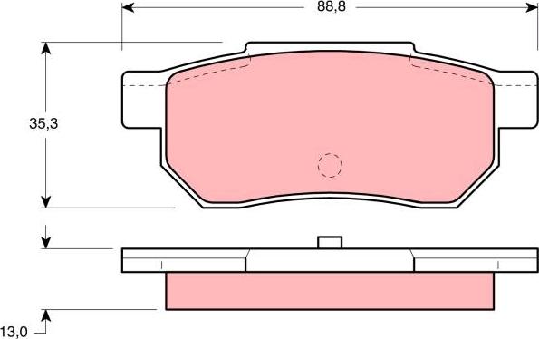 TRW GDB775 - Тормозные колодки, дисковые, комплект autospares.lv