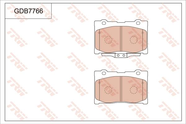 TRW GDB7766 - Тормозные колодки, дисковые, комплект autospares.lv