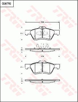 TRW GDB7762 - Тормозные колодки, дисковые, комплект autospares.lv