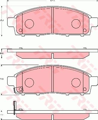 TRW GDB7704DT - Тормозные колодки, дисковые, комплект autospares.lv