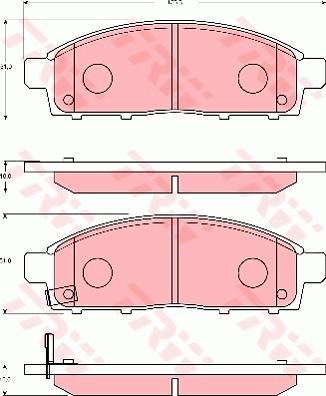 TRW GDB7704 - Тормозные колодки, дисковые, комплект autospares.lv