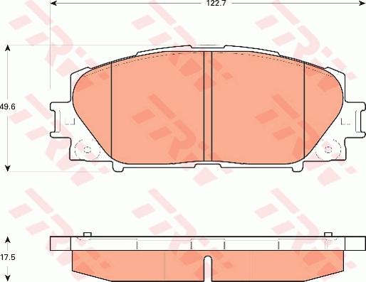 TRW GDB7706 - Тормозные колодки, дисковые, комплект autospares.lv