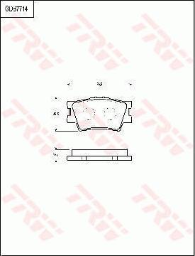 TRW GDB7714 - Тормозные колодки, дисковые, комплект autospares.lv