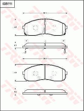 TRW GDB7711 - Тормозные колодки, дисковые, комплект autospares.lv