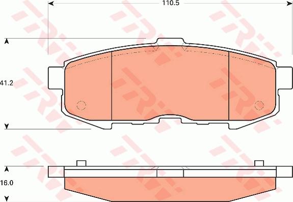 TRW GDB7717 - Тормозные колодки, дисковые, комплект autospares.lv