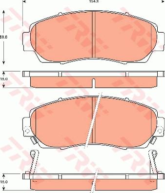 TRW GDB7727 - Тормозные колодки, дисковые, комплект autospares.lv