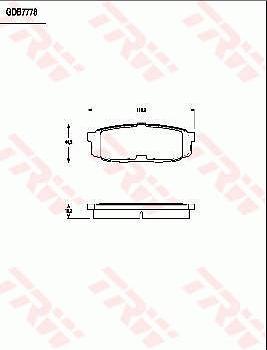 TRW GDB7778AT - Тормозные колодки, дисковые, комплект autospares.lv