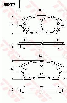 TRW GDB7777 - Тормозные колодки, дисковые, комплект autospares.lv