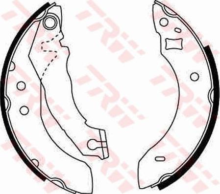 TRW GS6151 - Комплект тормозных колодок, барабанные autospares.lv