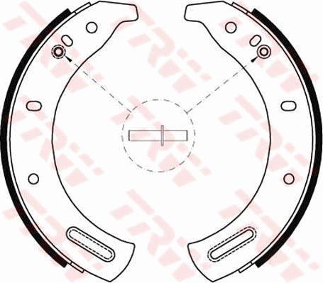 TRW GS6107 - Комплект тормозных колодок, барабанные autospares.lv