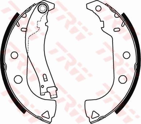 TRW GS8484 - Комплект тормозных колодок, барабанные autospares.lv