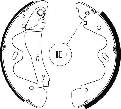 TRW GS8483 - Комплект тормозных колодок, барабанные autospares.lv