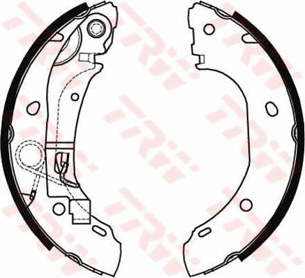 TRW GS8472 - Комплект тормозных колодок, барабанные autospares.lv