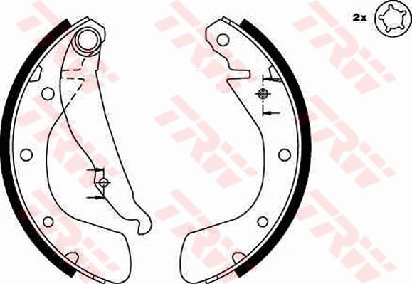 TRW GS8542 - Комплект тормозных колодок, барабанные autospares.lv