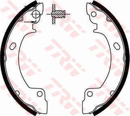 TRW GS8552 - Комплект тормозных колодок, барабанные autospares.lv