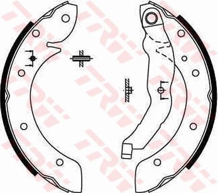 TRW GS8567 - Комплект тормозных колодок, барабанные autospares.lv