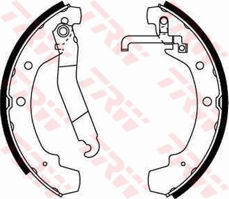 TRW GS8511 - Комплект тормозных колодок, барабанные autospares.lv