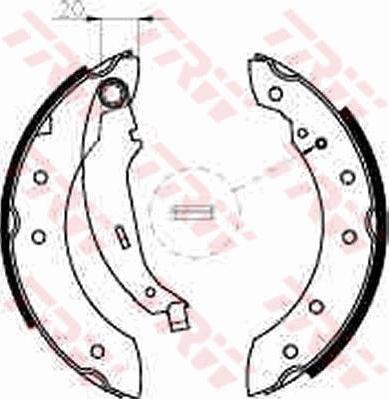 TRW GS8534 - Комплект тормозных колодок, барабанные autospares.lv