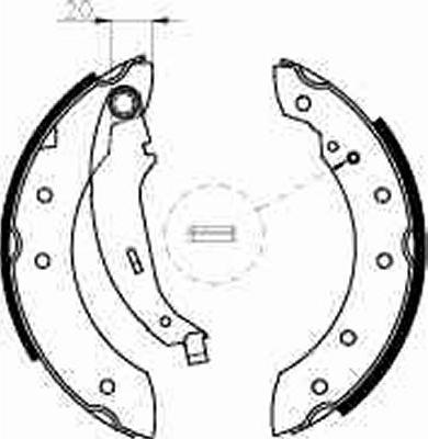 TRW GS8534 - Комплект тормозных колодок, барабанные autospares.lv