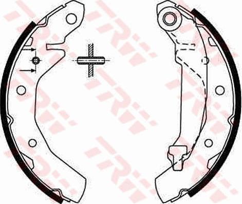 TRW GS8645 - Комплект тормозных колодок, барабанные autospares.lv