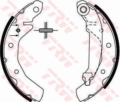 TRW GS8646 - Комплект тормозных колодок, барабанные autospares.lv