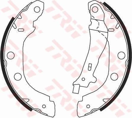 TRW GS8655 - Комплект тормозных колодок, барабанные autospares.lv