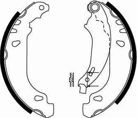 TRW GS8669 - Комплект тормозных колодок, барабанные autospares.lv