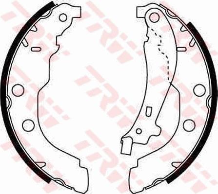 TRW GS8617 - Комплект тормозных колодок, барабанные autospares.lv